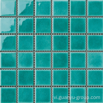 Gạch Mosaic màu xanh mờ